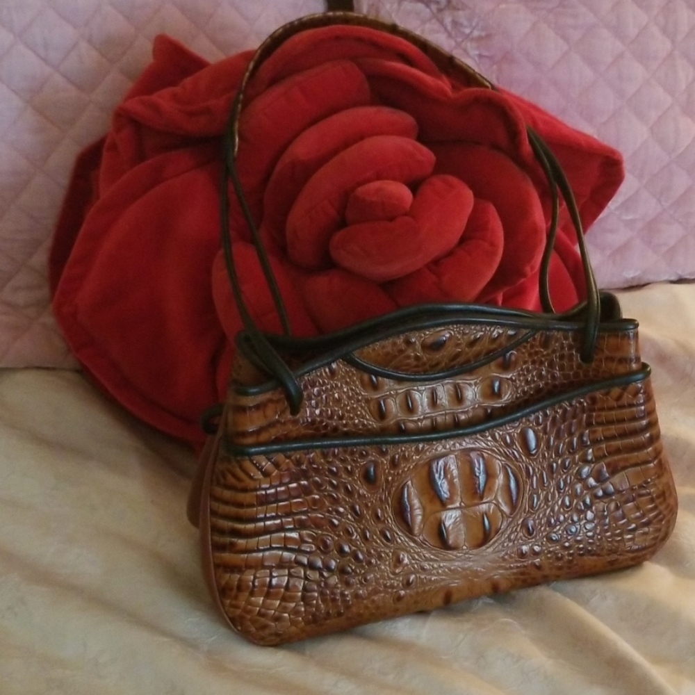Embossed leather purse